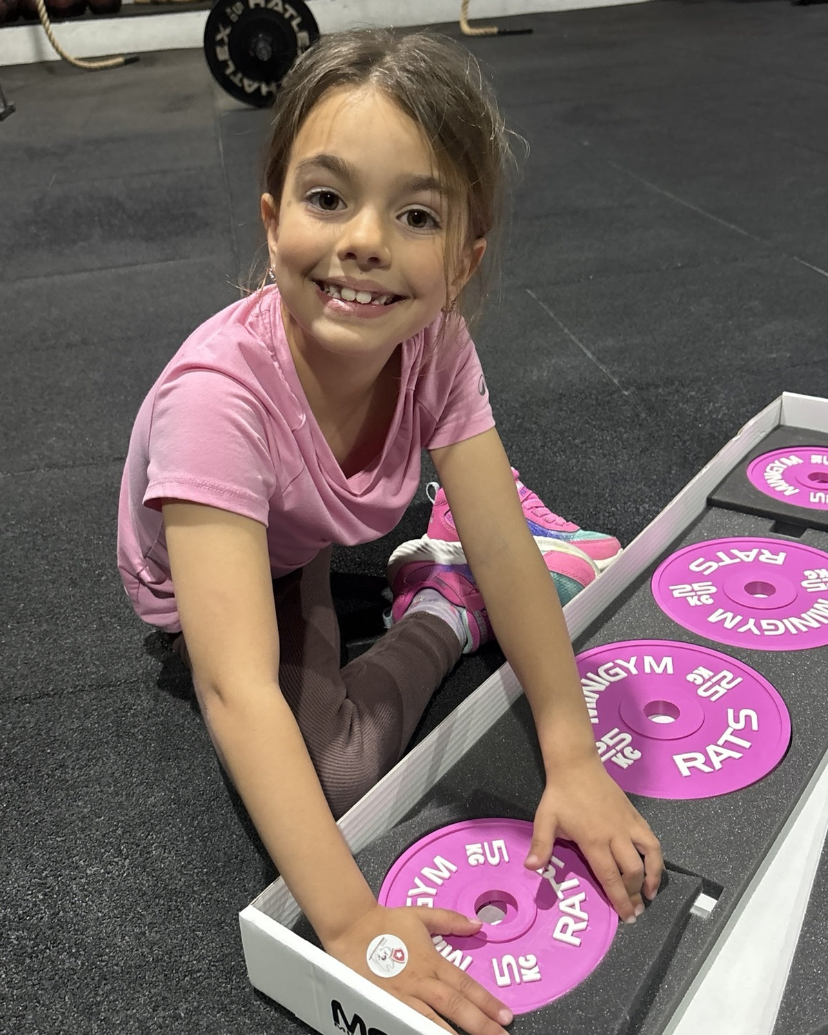 Set de pesas para niños personalizable – color rosa